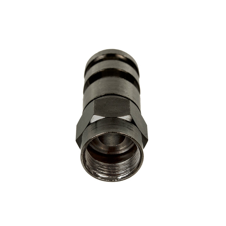 100x Maclean, connecteur à compression F, RG-6, professionnel, nickel, noir, MCTV-916