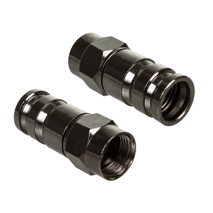 100x Maclean, connecteur à compression F, RG-6, professionnel, nickel, noir, MCTV-916