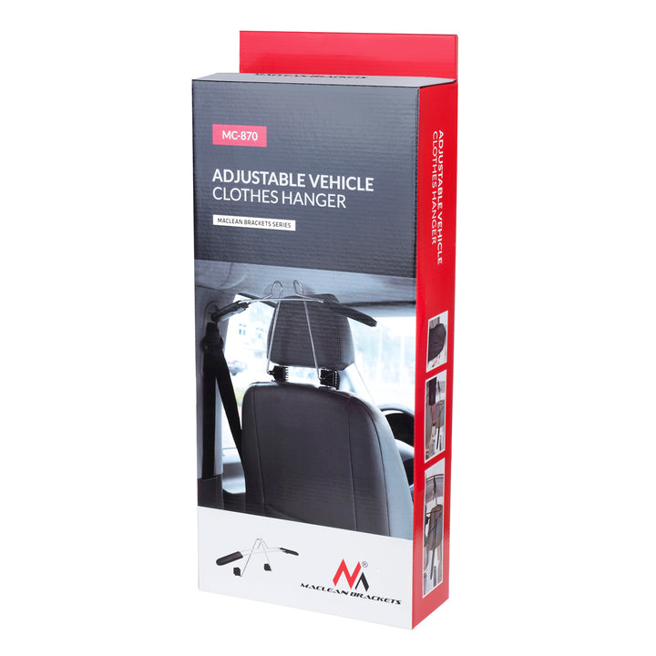 2x Porte-vêtements Maclean pour voiture, monté sur l'appui-tête, universel, MC-870