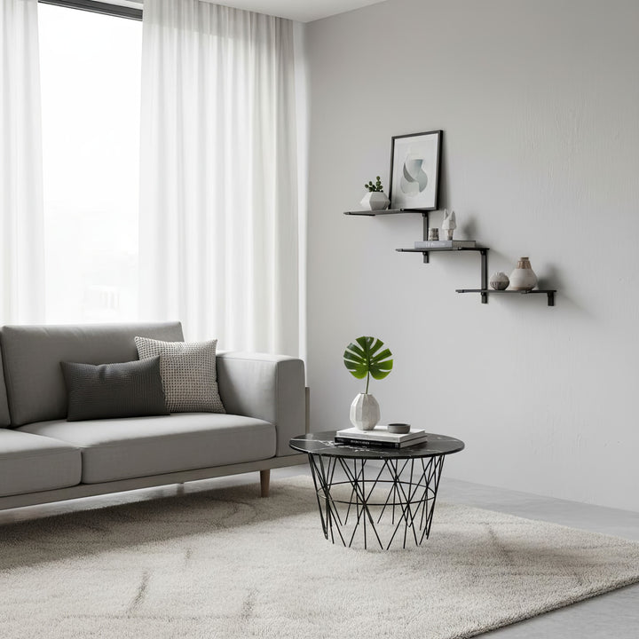 Etagères modulaires Maclean à trois niveaux, 30kg max, MC-974