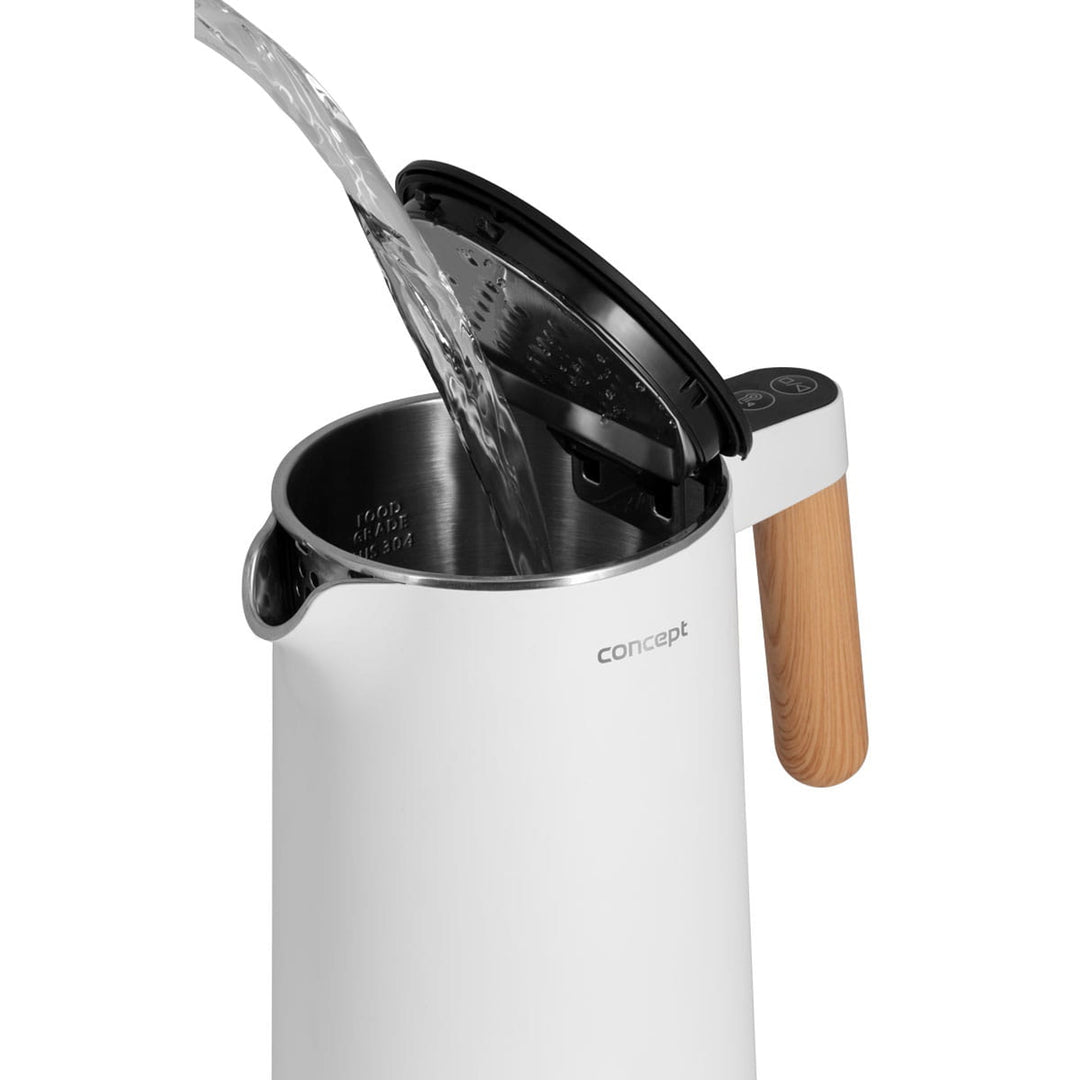 Bouilloire électrique Concept Salt&Pepper RK3300 blanc 1,5 l Nordic Style
