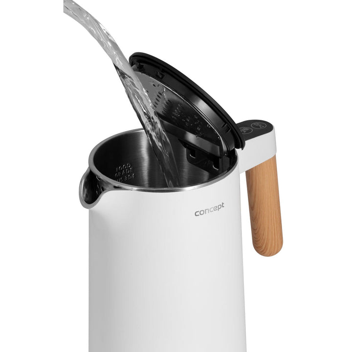 Bouilloire électrique Concept Salt&Pepper RK3300 blanc 1,5 l Nordic Style