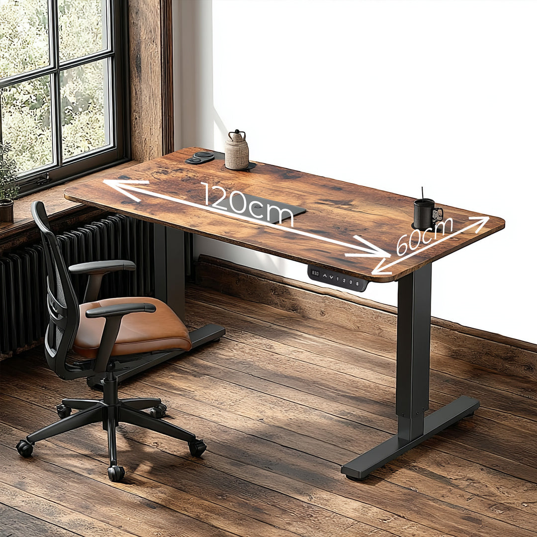 Bureau Ergo Office réglage électrique de la hauteur, pour la position debout et assise, hauteur max 114cm, ER-451