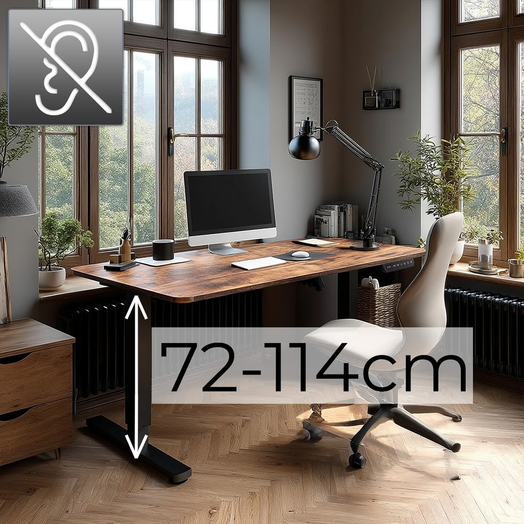 Bureau Ergo Office réglage électrique de la hauteur, pour la position debout et assise, hauteur max 114cm, ER-451