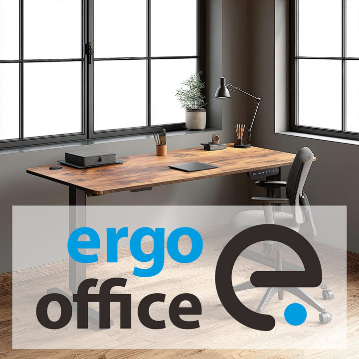 Bureau Ergo Office réglage électrique de la hauteur, pour la position debout et assise, hauteur max 114cm, ER-451