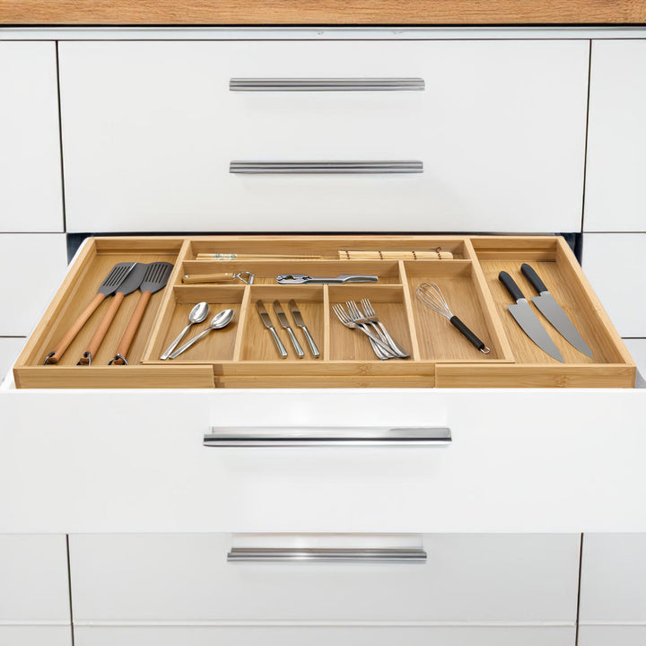 Range-couverts en bambou extensible GreenBlue, 325-500x430x45mm, GB379