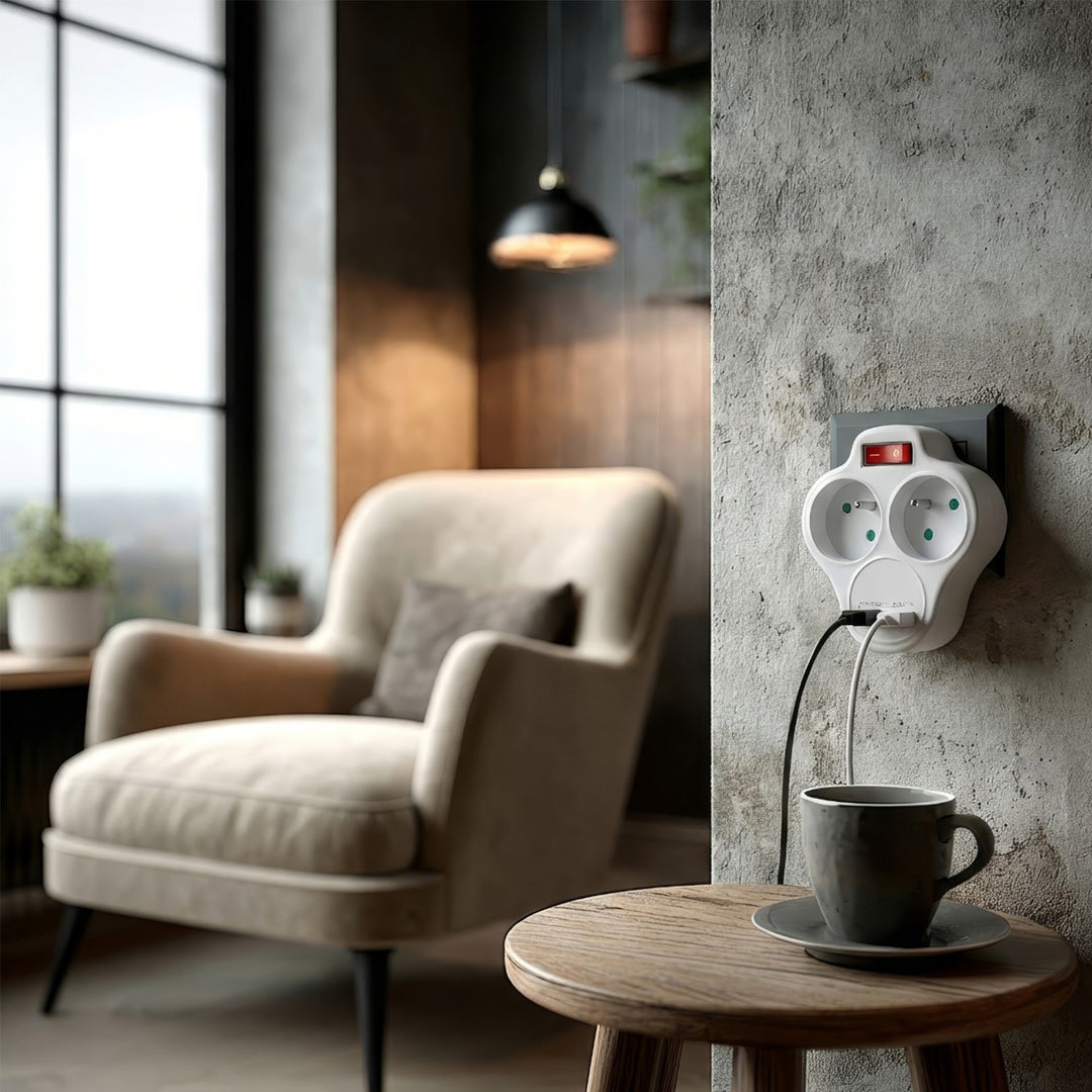 Prise de courant Maclean, répartiteur avec 2 prises et USB A/C 2,4A, type E, 2x16A, MCE336 E