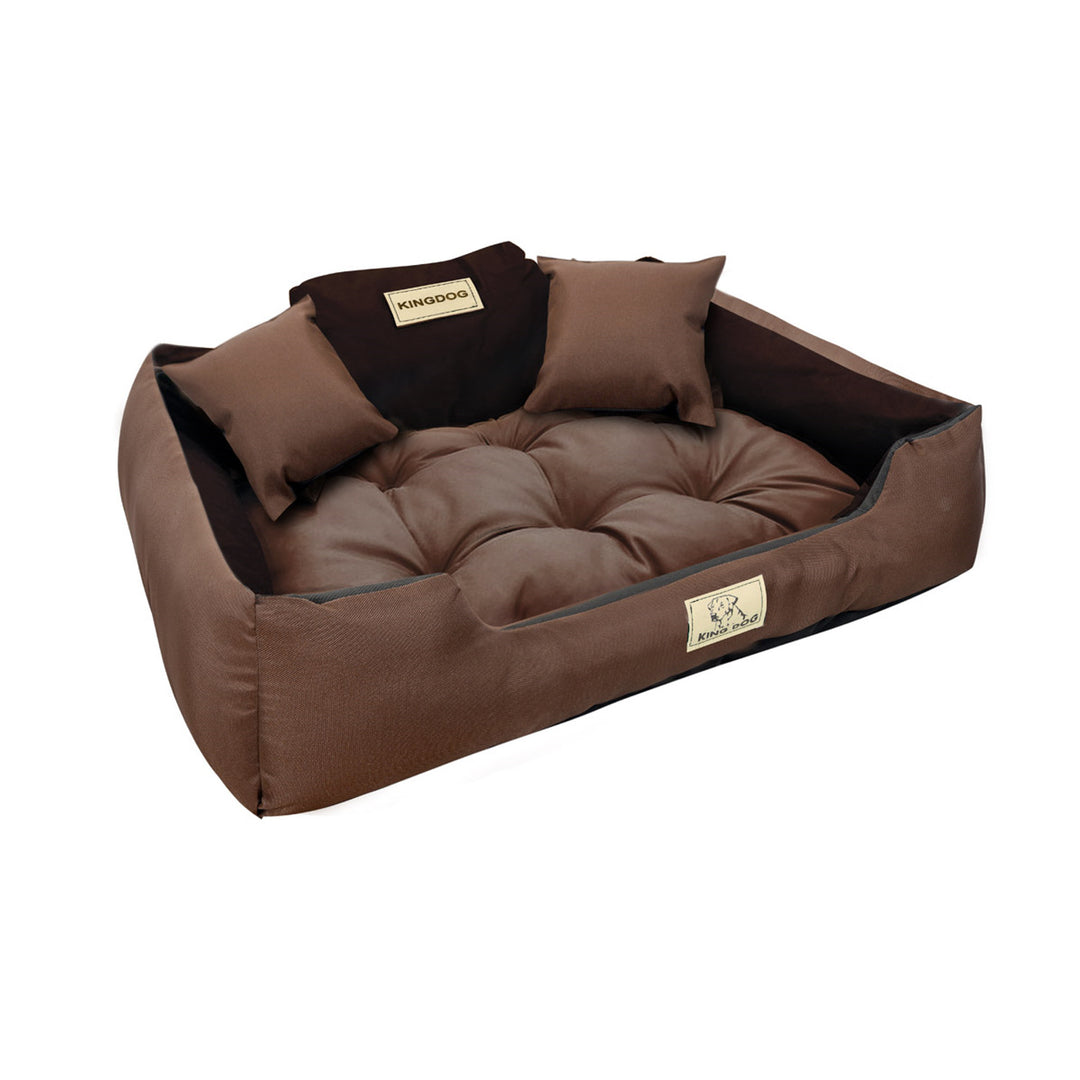 KINGDOG parc pour chien 130 x 105 cm imperméable marron et noir