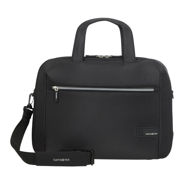 Samsonite Litepoint Bailhandle 15.6" laptop bag black with USB port and reflective zipper