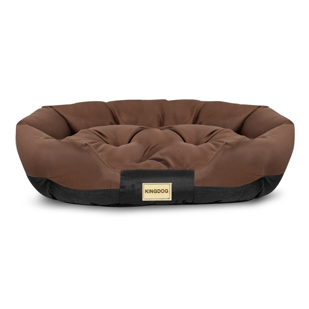 Panier à chien ovale 130x105 cm imperméable marron/noir CODUOWAL130/105BRA