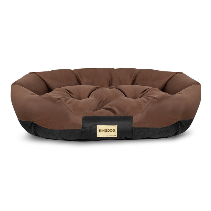 Panier à chien ovale 130x105 cm imperméable marron/noir CODUOWAL130/105BRA