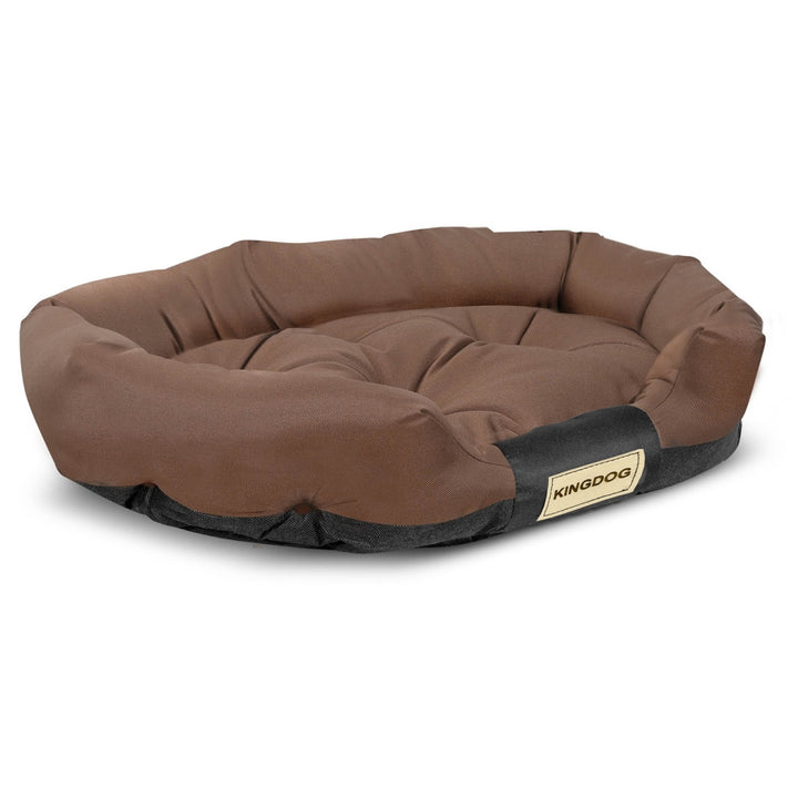 Panier à chien ovale 130x105 cm imperméable marron/noir CODUOWAL130/105BRA