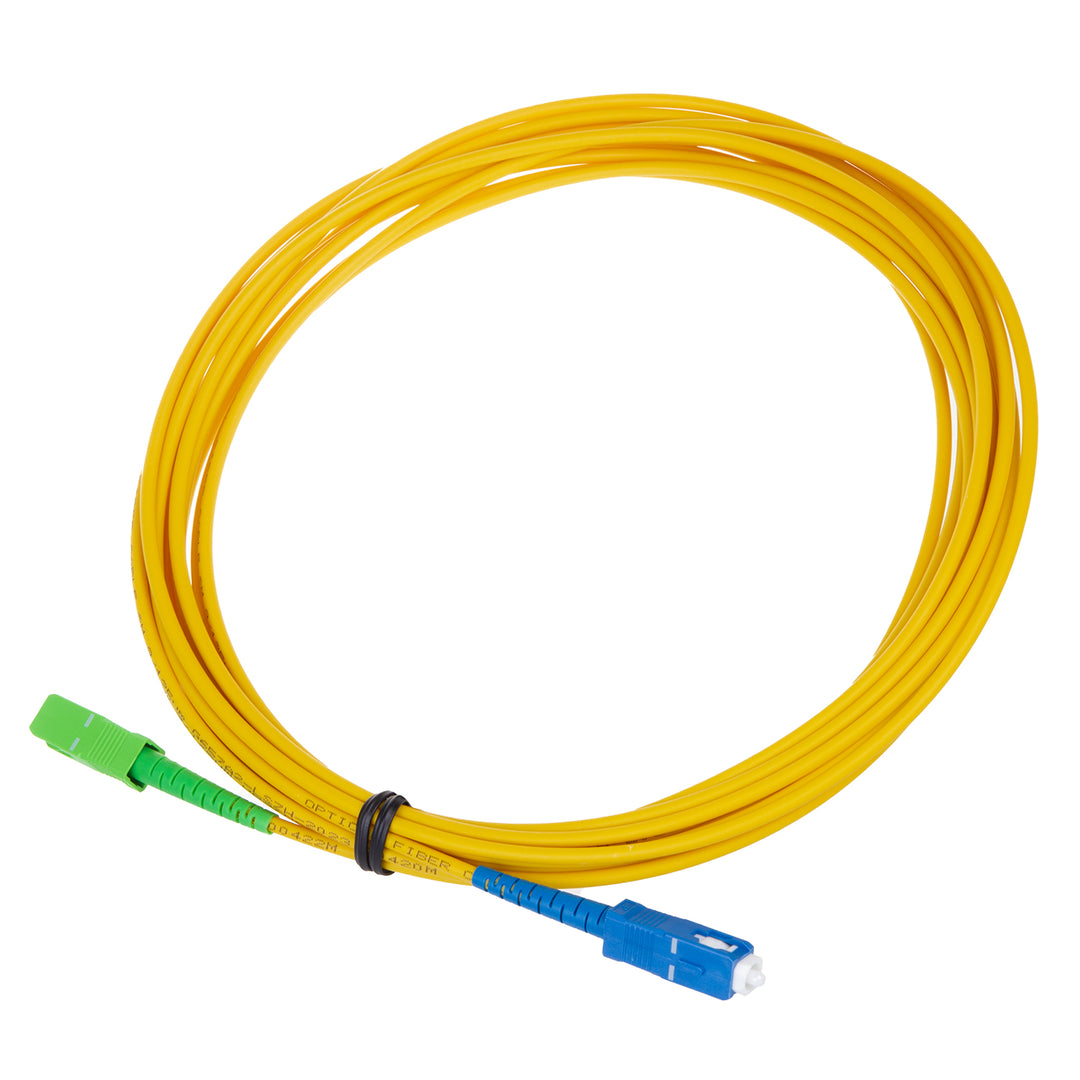 Maclean fibre optic patchcord cable, SC/APC-SC/UPC SM 9/125 LSZH, single-mode, length 3m, simplex, G657A2, MCTV-402