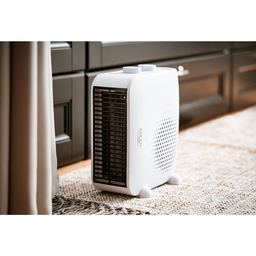 Radiateur soufflant Adler, double usage, souffle froid, 2000W, blanc, AD 7725