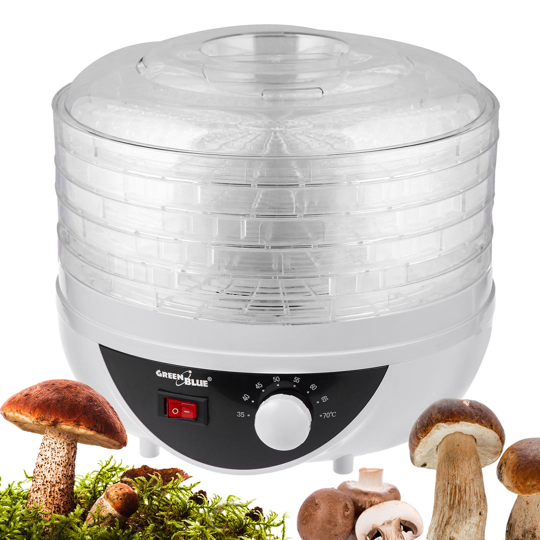 Séchoir GreenBlue pour champignons, légumes et fruits, puissance 250W - très silencieux, prise GB195 UK