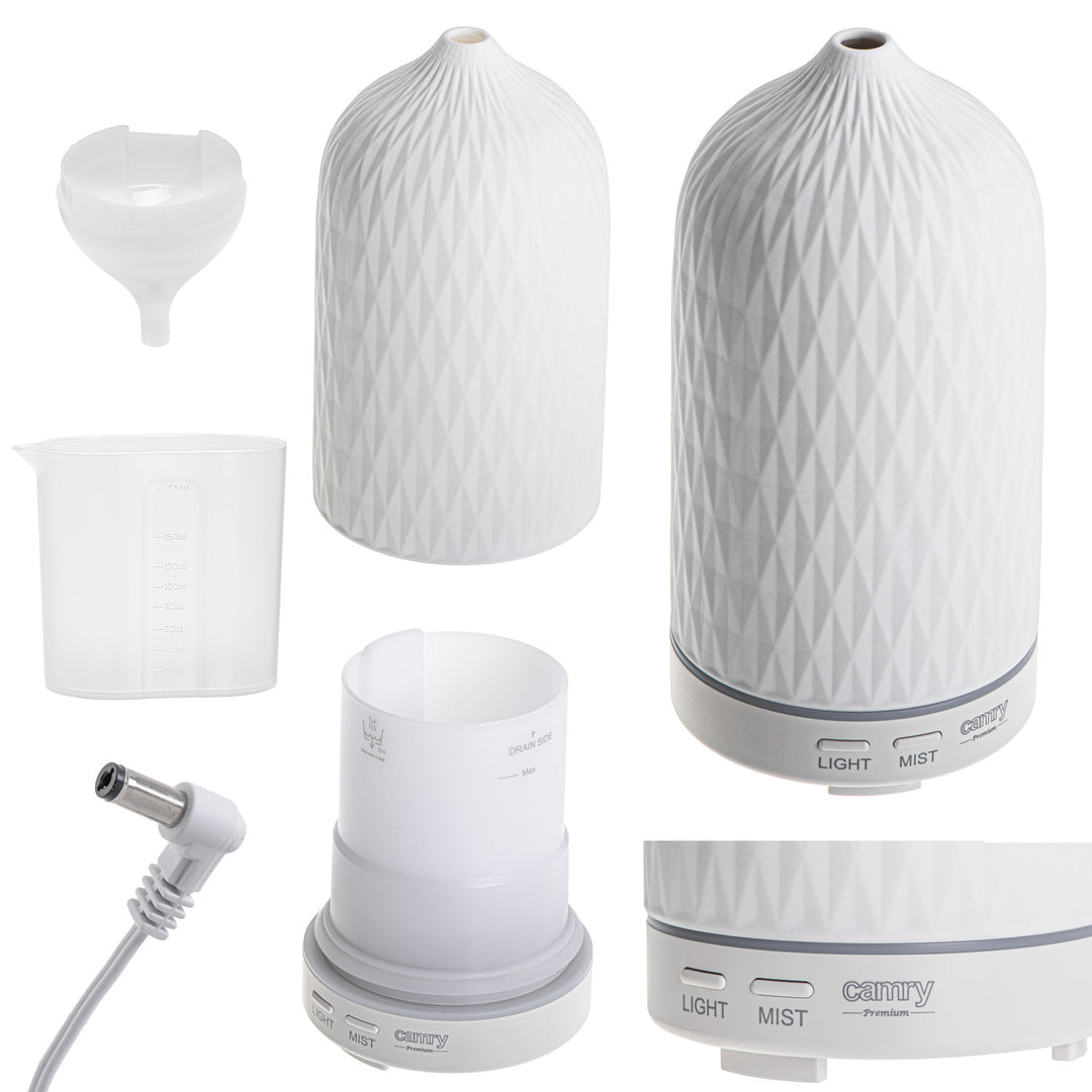Camry CR 7970 Diffuseur de parfum, ultrasonique, céramique, 100 ml, lampe d'ambiance
