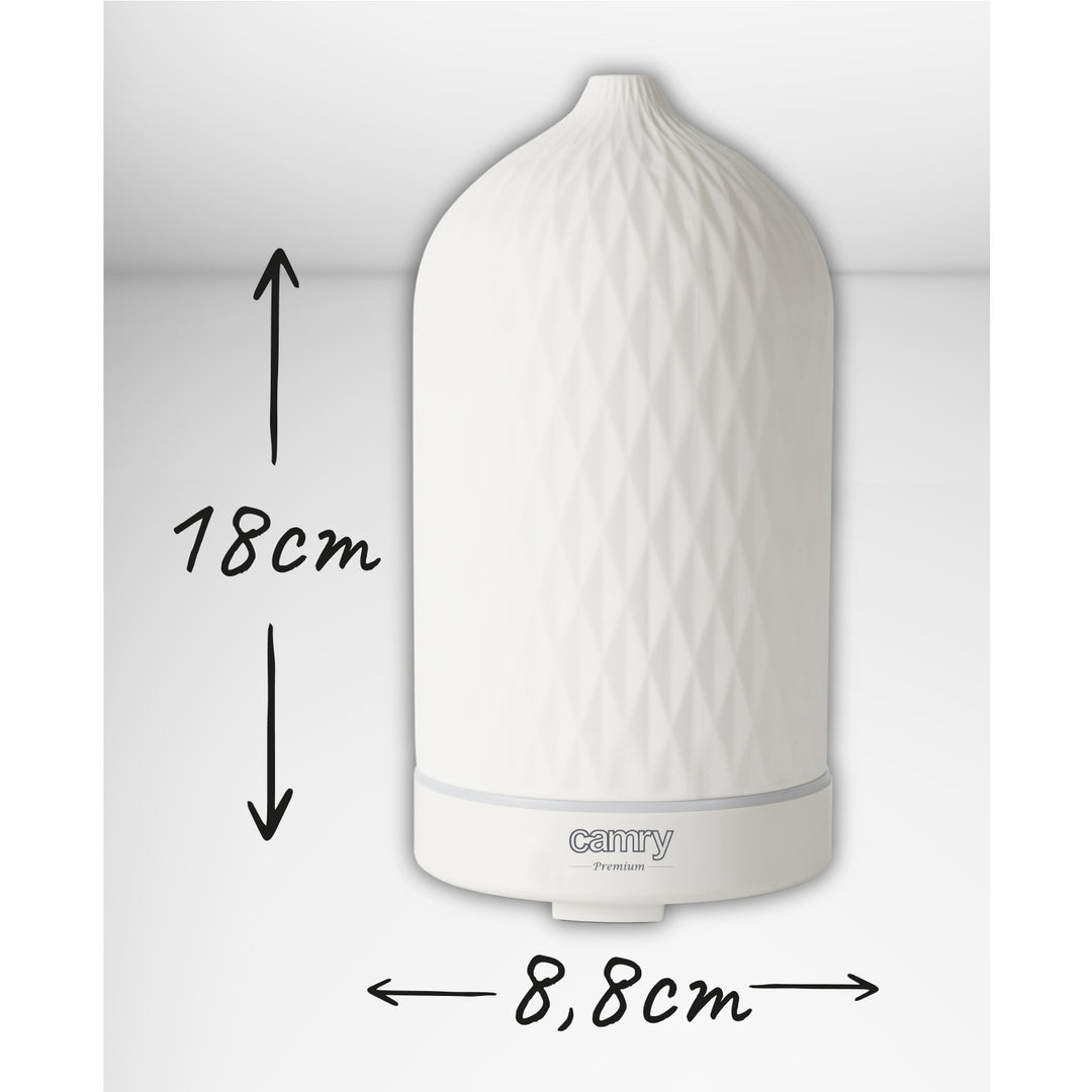 Camry CR 7970 Diffuseur de parfum, ultrasonique, céramique, 100 ml, lampe d'ambiance