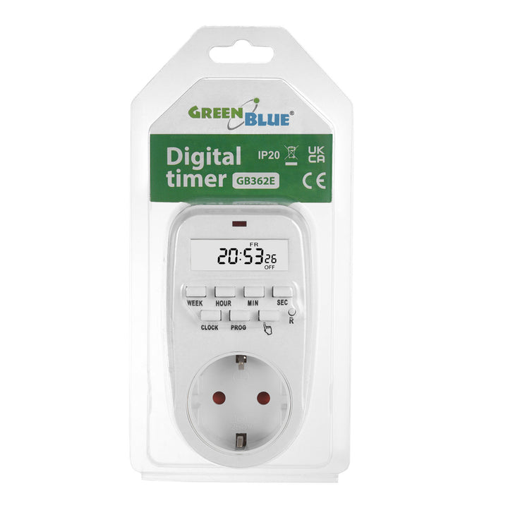 Horloge digitale GreenBlue - minuterie, charge max. 16A, IP20, GB362 F