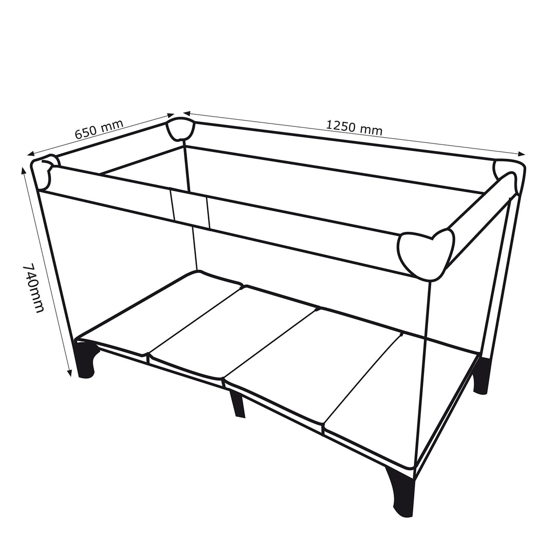 Lit de voyage Promedix, 125x65x74cm, gris, roulettes, housse de protection, PR-803 G + inhalateur Baby bear PR-811