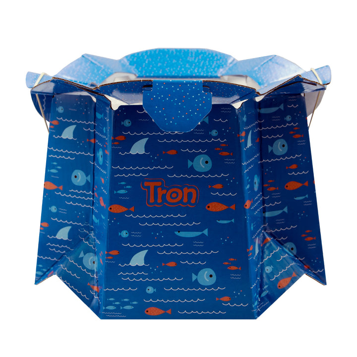 Lit de voyage Promedix, 125x65x74cm, bleu, roulettes, housse de protection, PR-803B + Pot de chambre jetable Tron fish 10pcs