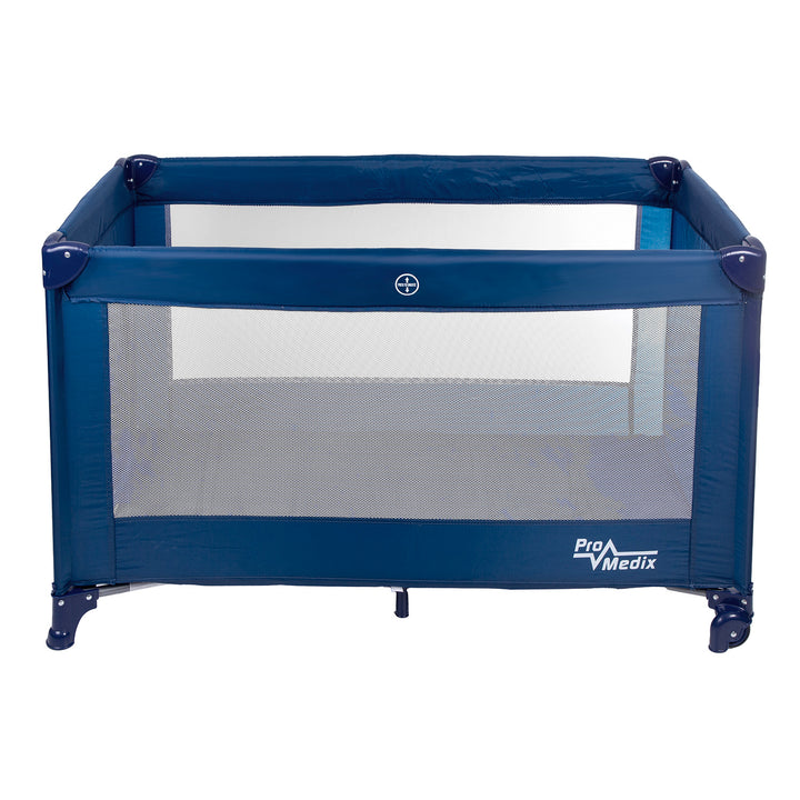 Lit de voyage Promedix, 125x65x74cm, bleu, roulettes, housse de protection, PR-803B + Pot de chambre jetable Tron fish 10pcs