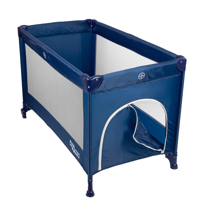 Lit de voyage Promedix, 125x65x74cm, bleu, roulettes, housse de protection, PR-803B + inhalateur Baby fudge PR-810