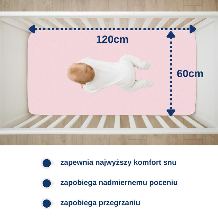 Drap imperméable Snibbs, rose, 60x120 cm, T-SNI-100232