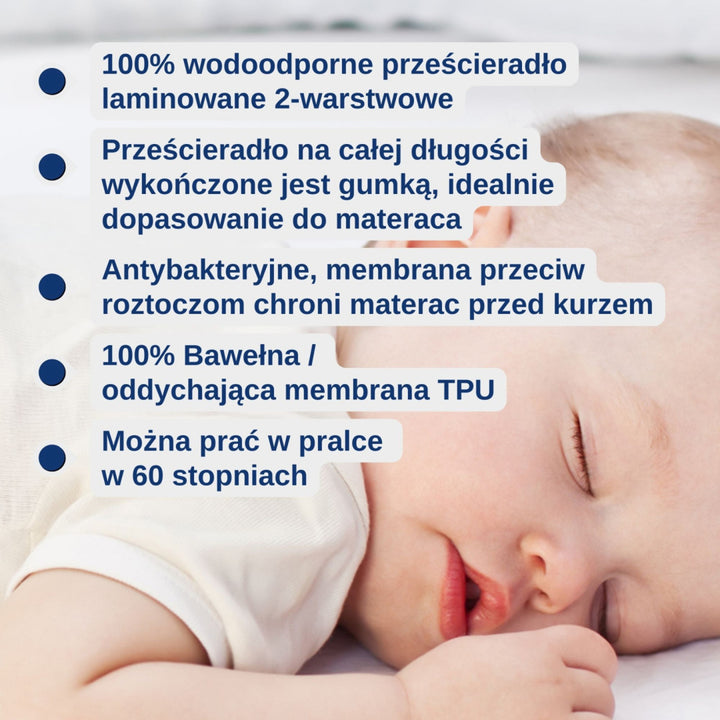 Feuille imperméable Snibbs, blanche, 70x140 cm, T-SNI-10024