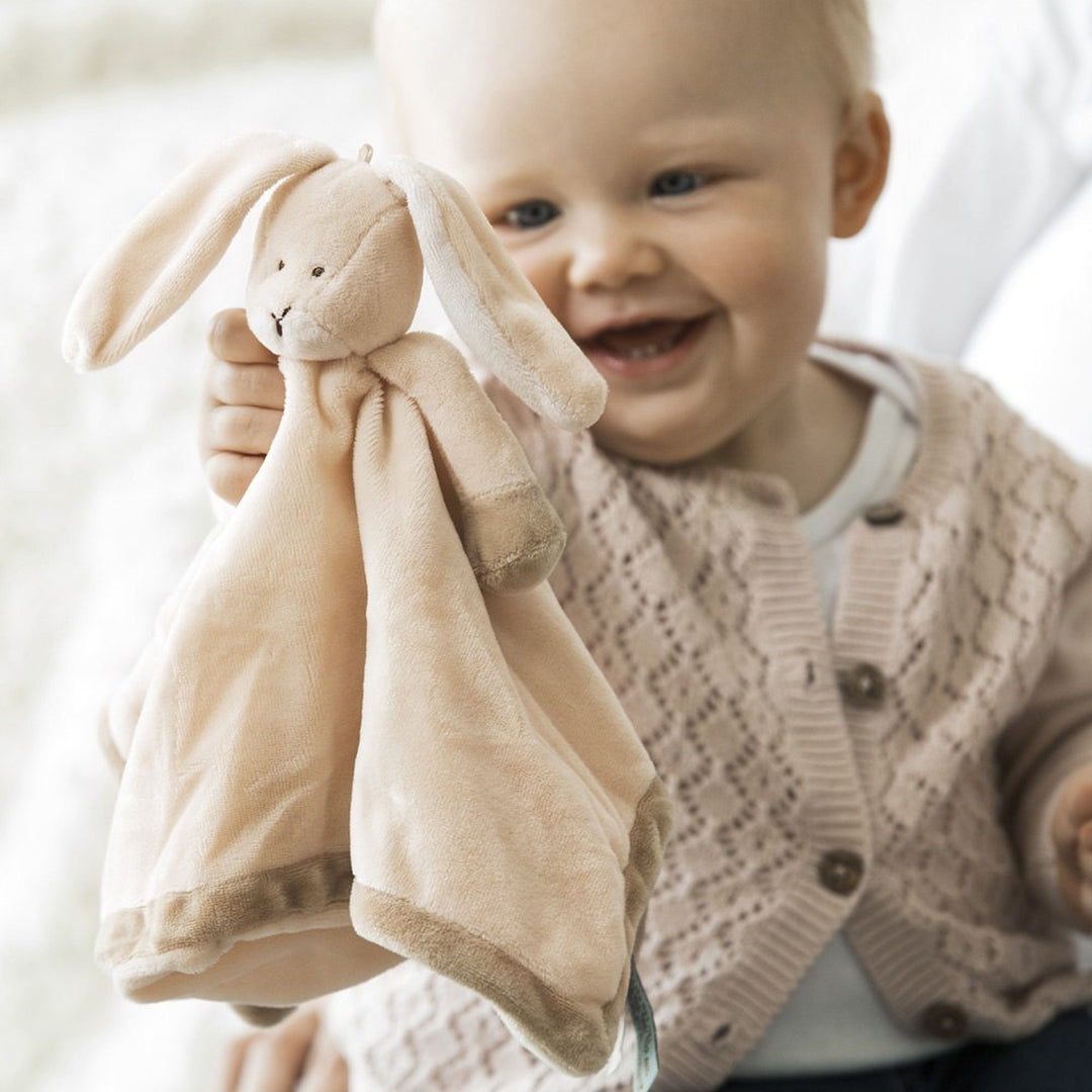 Doudou Diinglisar, tissu doux, lièvre crème, 35 cm, T-TED-01372 2