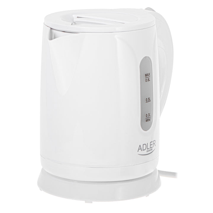 Bouilloire électrique sans fil Adler, capacité 0,8 L, puissance 850 W, AD1371