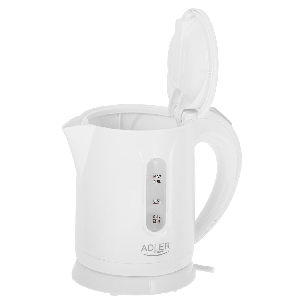 Bouilloire électrique sans fil Adler, capacité 0,8 L, puissance 850 W, AD1371