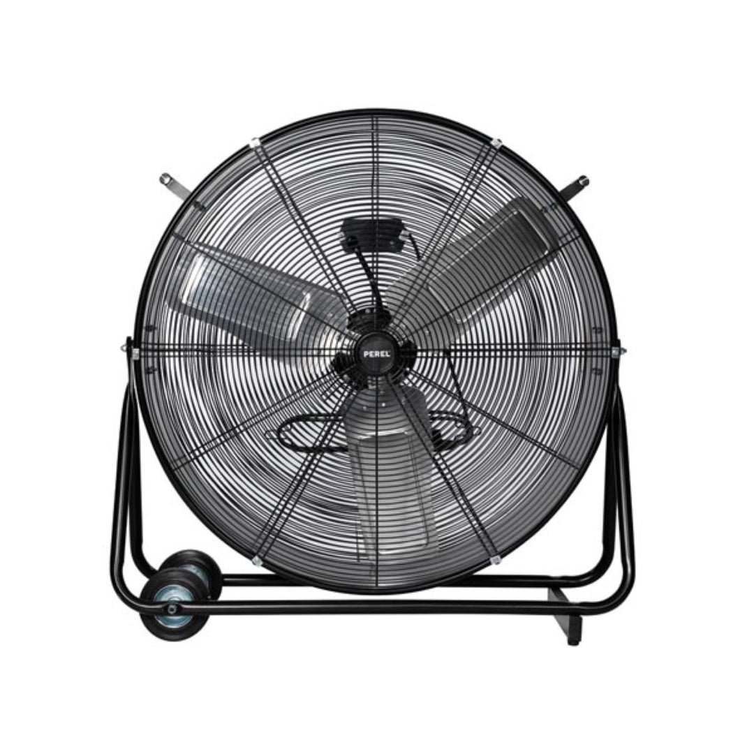 Perel CFAN0475 Grand ventilateur de sol 75 cm métal noir hauteur réglable