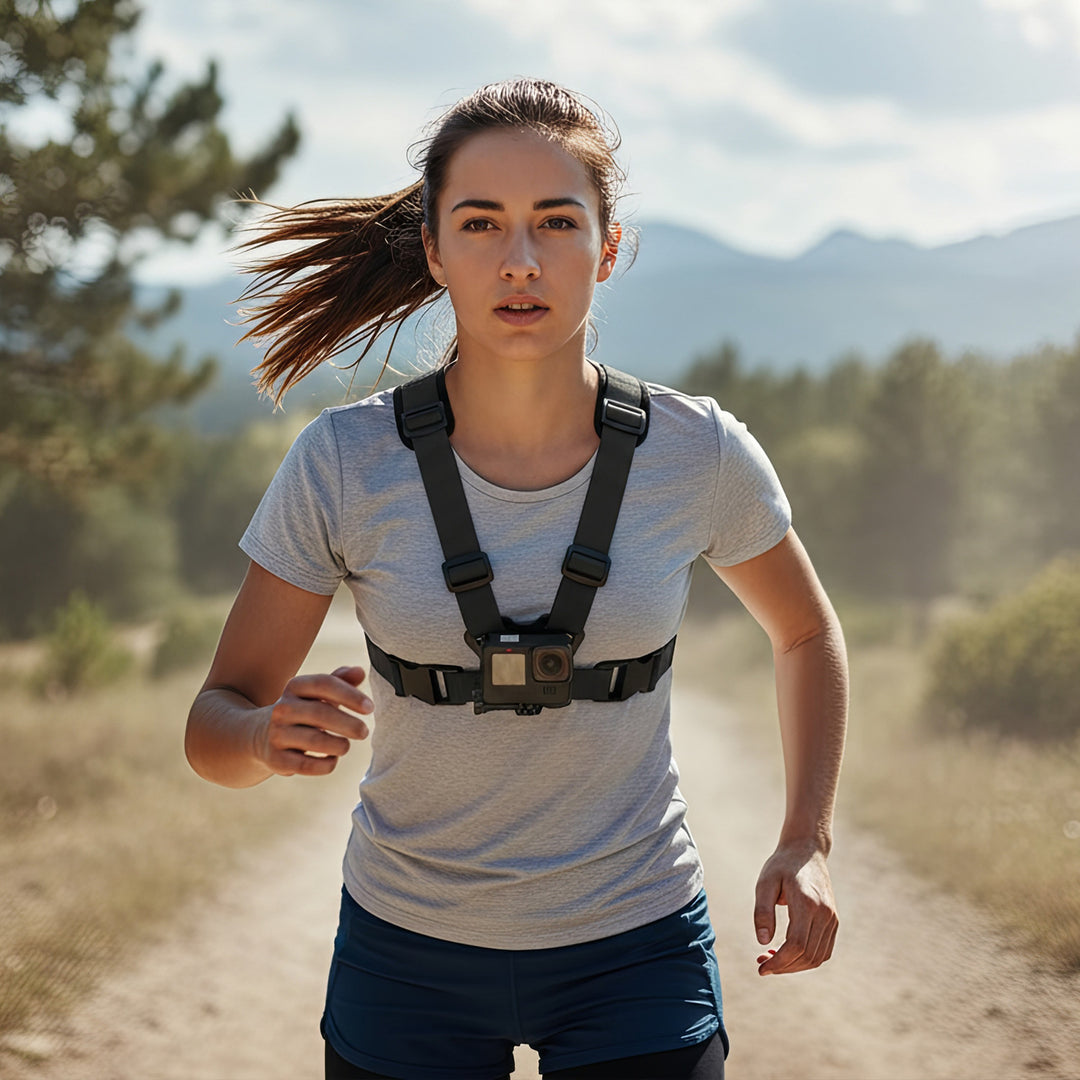 Harnais de téléphone Maclean Sports, universel, pour téléphones, appareils photo, GoPro et autres caméras, avec support pivotant, MC-294.