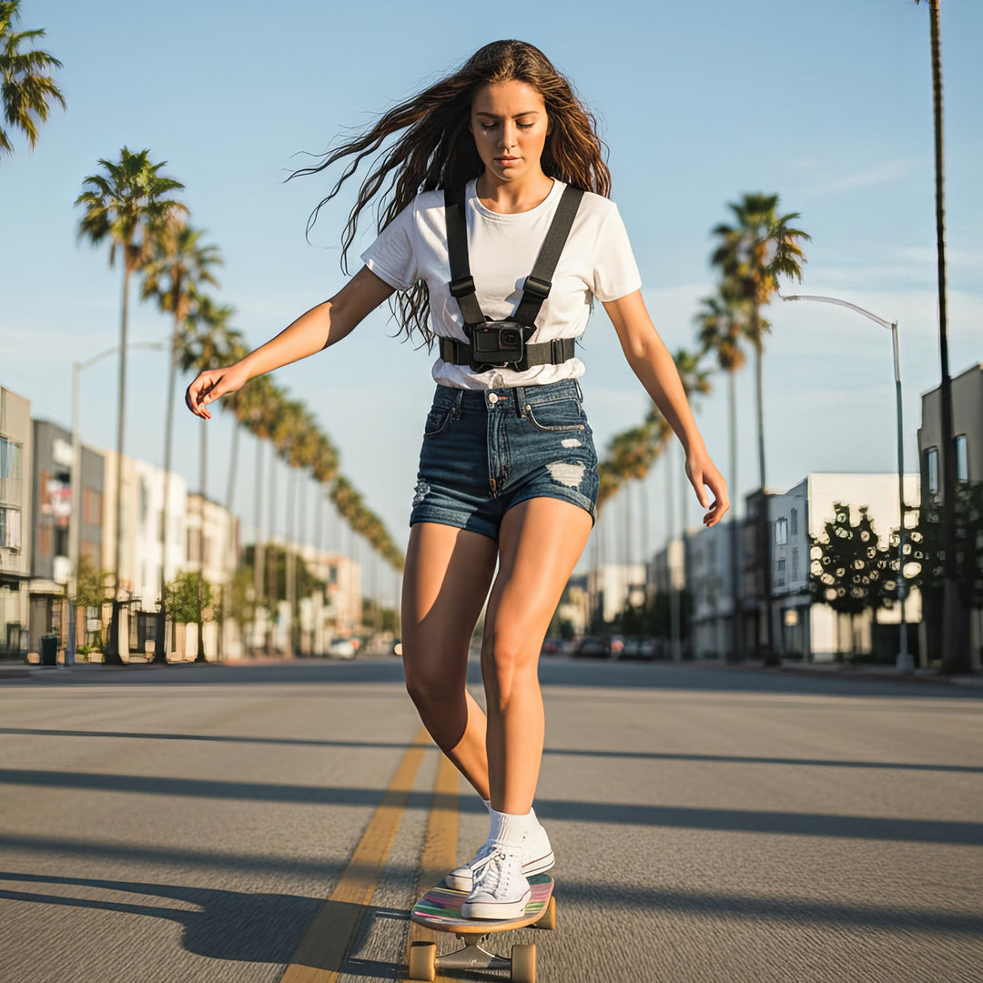 Harnais de téléphone Maclean Sports, universel, pour téléphones, appareils photo, GoPro et autres caméras, avec support pivotant, MC-294.