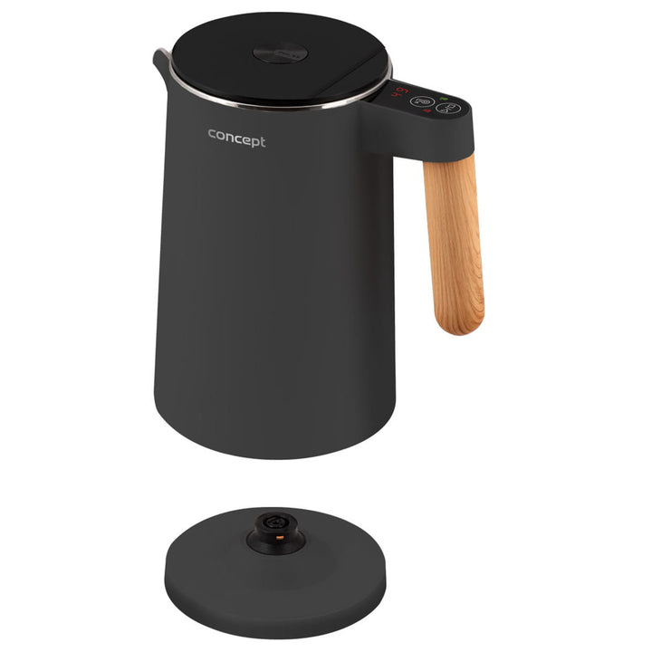 Bouilloire électrique 1,5L avec contrôle de la température Concept RK3302 anthracite Prise britannique