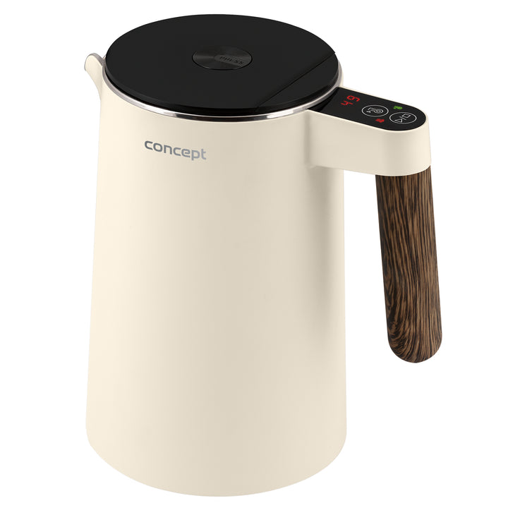 Concept Norwood RK3304 Bouilloire en acier inoxydable avec contrôle de la température Maintien au chaud 1,5L 1850-2200W Couleur Vanille