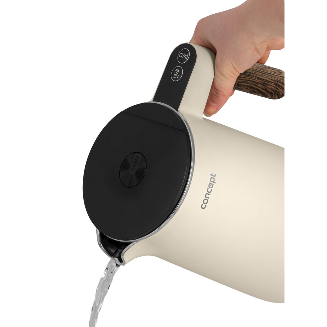 Concept Norwood RK3304 Bouilloire en acier inoxydable avec contrôle de la température Maintien au chaud 1,5L 1850-2200W Couleur Vanille