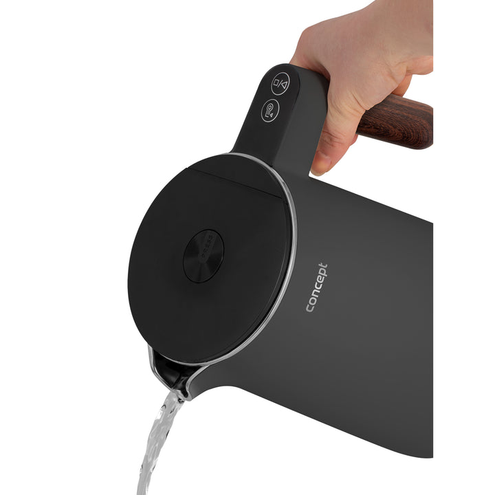 Concept Norwood RK3305 Bouilloire en acier inoxydable Contrôle de la température Maintien au chaud 1.5L 1850-2200W Gris foncé