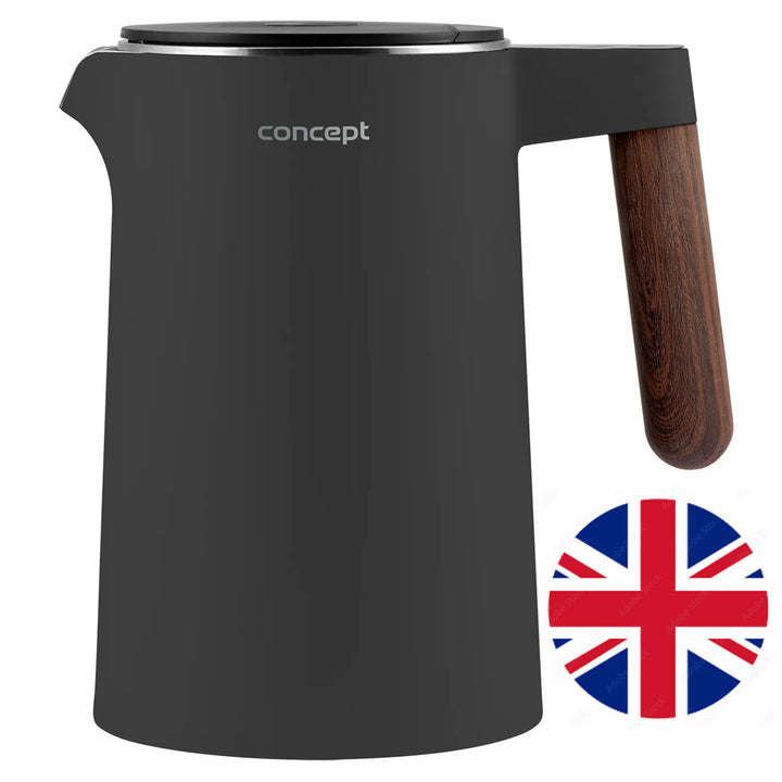 Concept Norwood RK3305 Bouilloire en acier inoxydable Contrôle de la température Maintien au chaud 1.5L 1850-2200W Gris foncé
