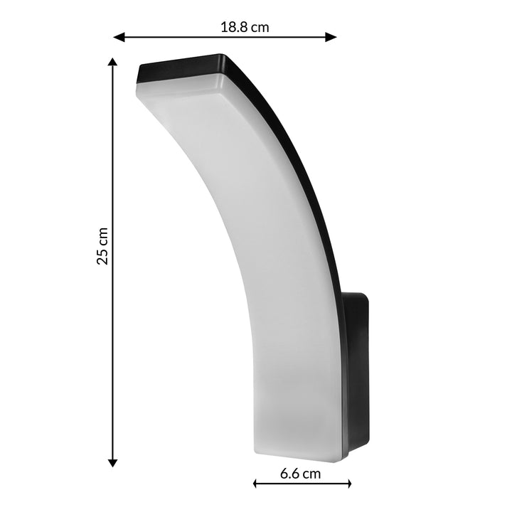 Maclean Lampe LED noire 20W IP65 2750lm blanc neutre 4000K MCE511 B