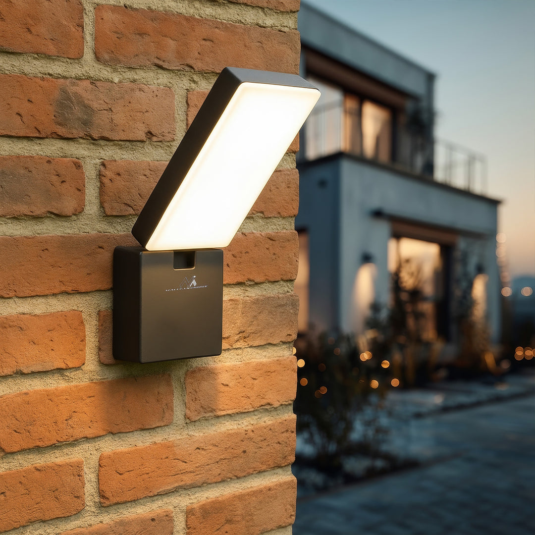 Maclean Lampe LED grise 10W 700lm IP65 blanc neutre 4000K