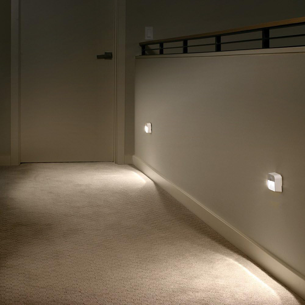 Maclean MCE363 Lampe d'escalier LED, avec détecteur de mouvement, temp. 4000K, 4 LED, portée 3-4m,