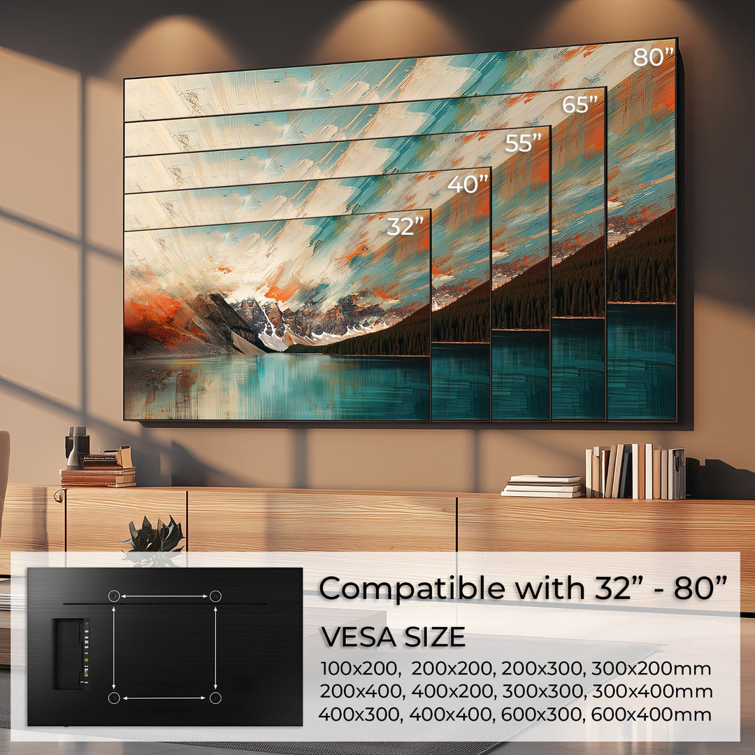 Maclean MC-413 Support TV max VESA 600x400 32-80" 45kg réglage de l'inclinaison +0°~-10°