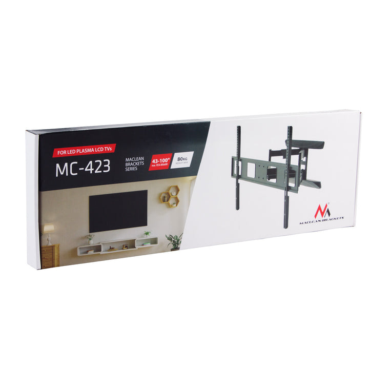 Maclean MC-423 Support TV max VESA 800x600 43-100" 80kg réglage de l'angle horizontal et vertical profil 50-500mm noir