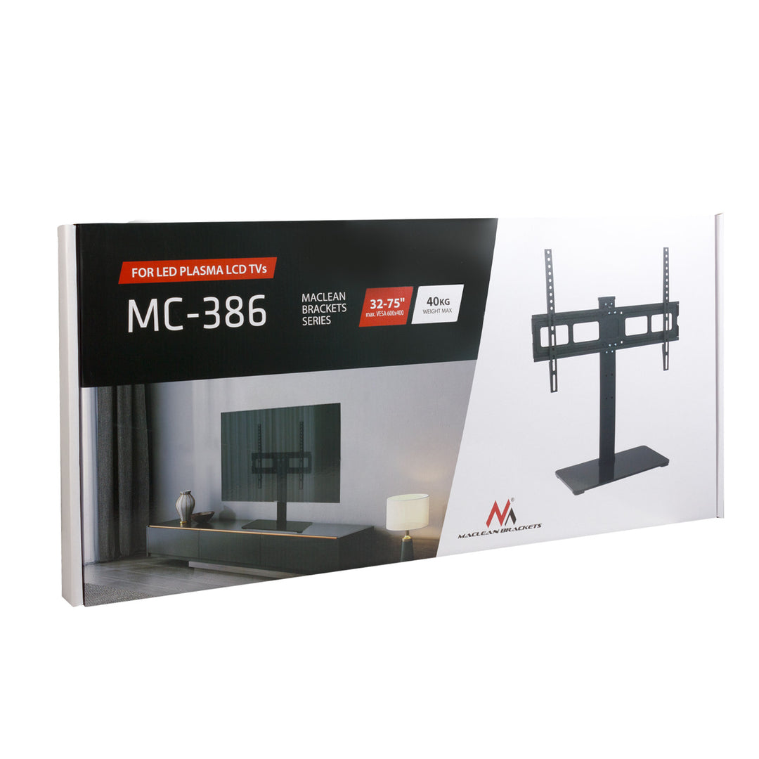 Meuble TV universel Maclean pour meuble RTV max 40kg max VESA 600x400 pour TV 32-75" MC-386