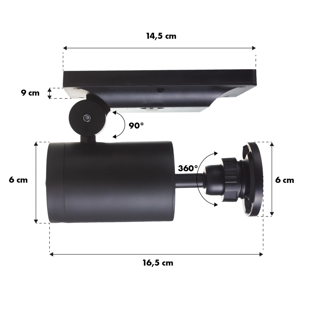 Maclean  SOL1801S Caméra factice solaire clignotant LED détecteur de mouvement