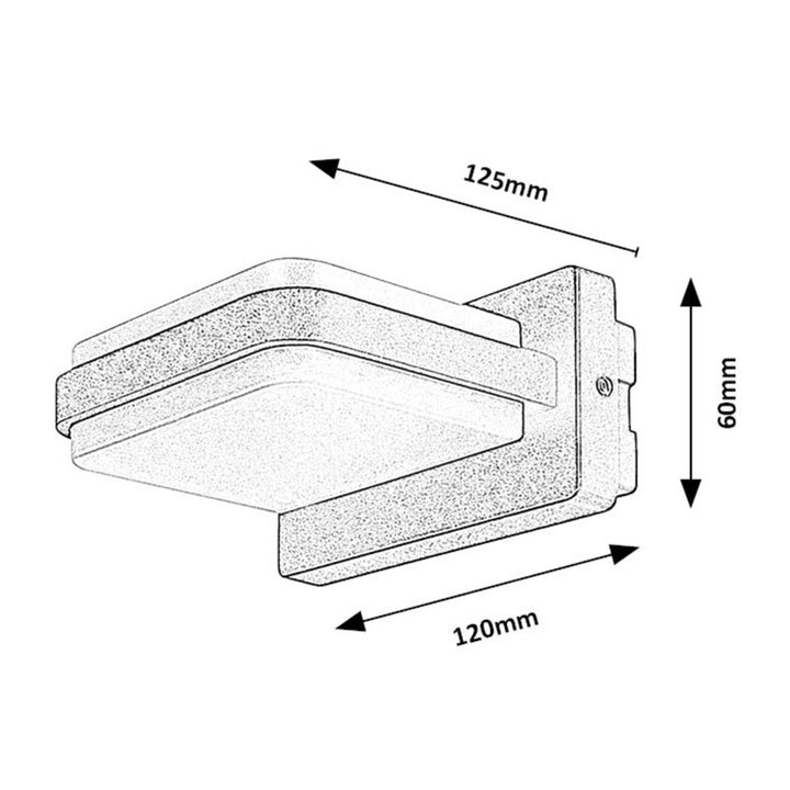 Lampe Rabalux, extérieur, montage mural, IP44, LED, 12W, Gendt