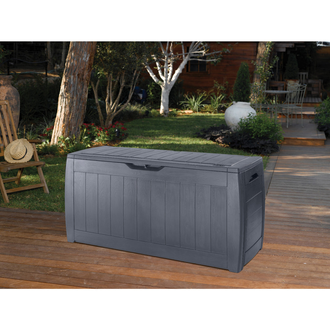 Coffre de jardin Bac de jardinage Keter, 270l, graphite, Hollywood