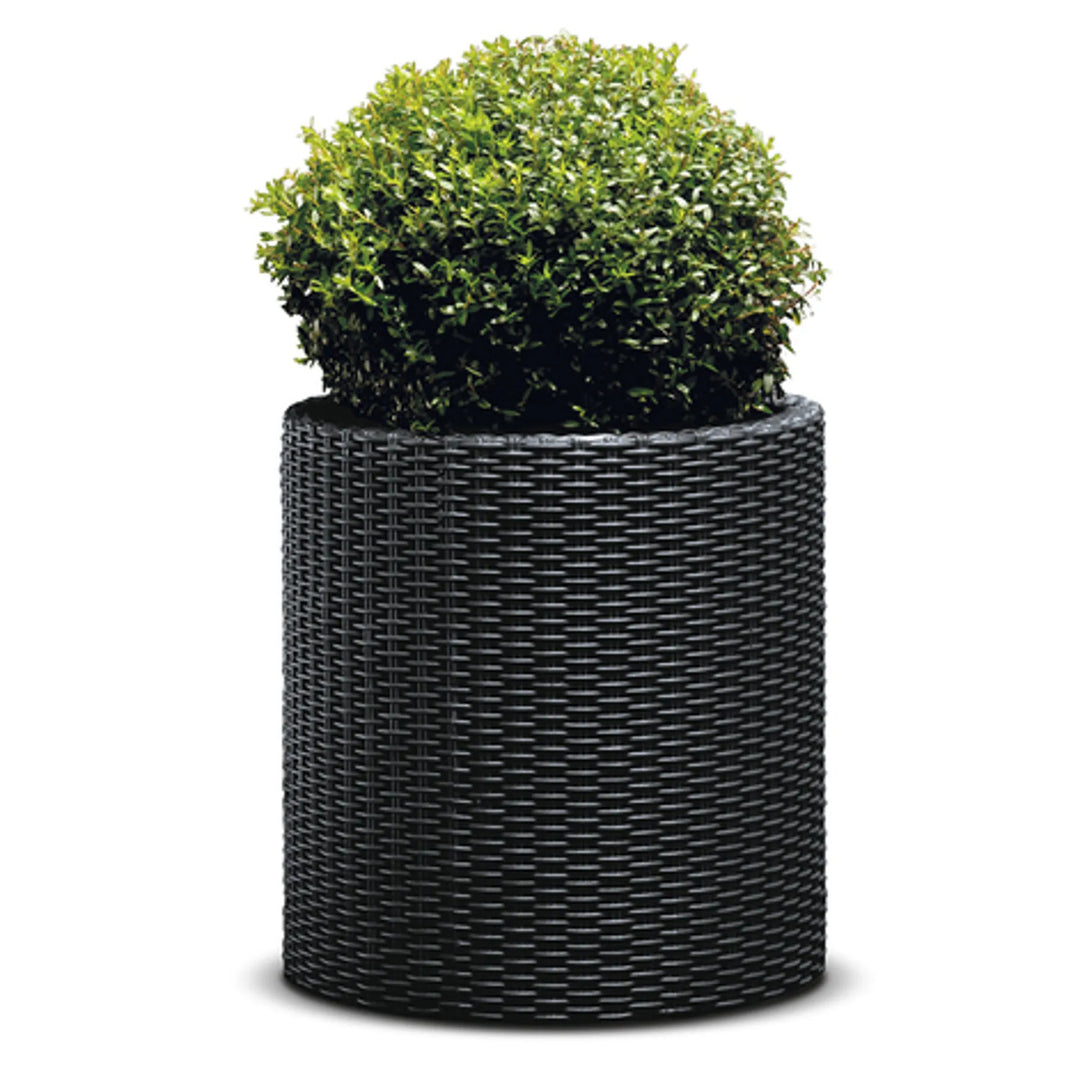 Keter pot de fleurs, rond, diamètre 36 cm, anthracite, Cylinder Planter M