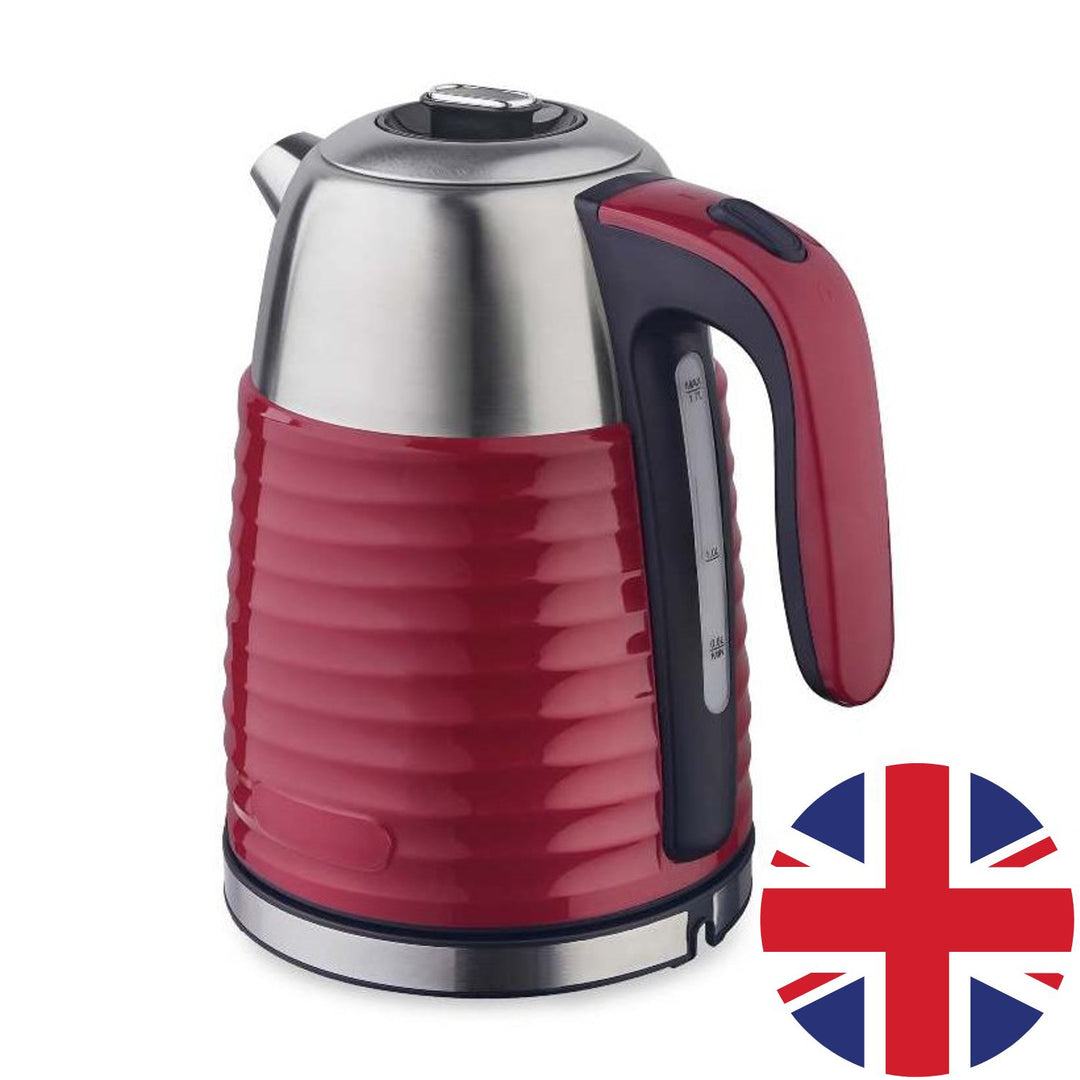Bouilloire électrique 1,7L Maestro MR-051-RED, corps couleur rouge - prise britannique
